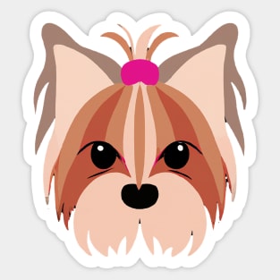 Yorkshire Terrier Pink Dog Lover Yorkie Retro Sticker